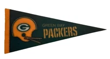 Vintage Green Bay Packers Mini Pennant 70s NFL Flag -USED