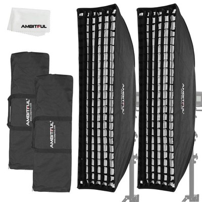 2PCS 30x120cm 12''x47'' Beehive Honeycomb Grid Strip Softbox Bowens Mount for S...