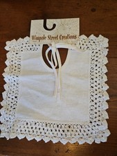 Wimpole Street Creations White Baby Bib Cross Stitch Christening Baptism