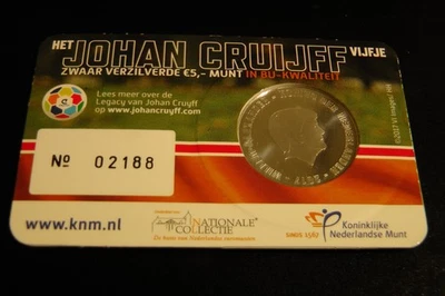 5 Euro 2017 Stempelglanz "Het Johan Cruijff Vijfje"  BU in Coincard Nr. 2188 - Bild 1 von 2