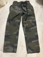 Youth Kid Size Small Army Cotton Sweatpants Soft Elastic Wastband Pockets Camo