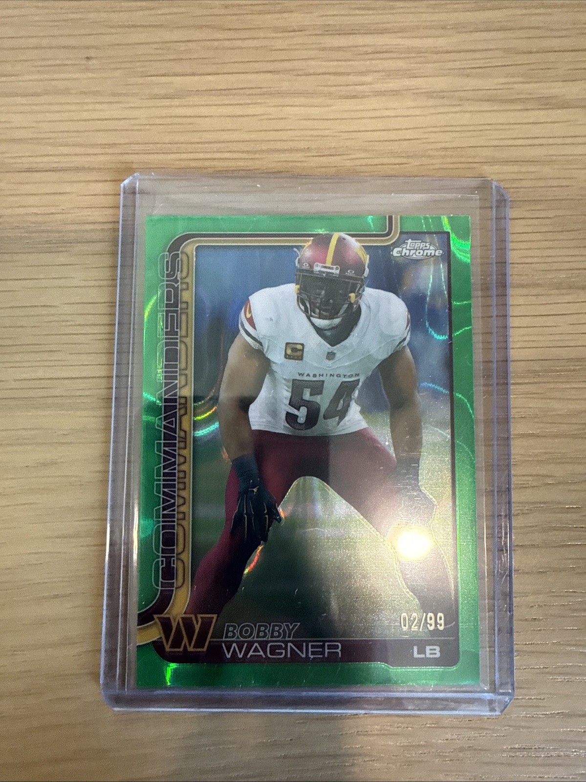 2025 Topps Chrome - Bobby Wagner #299 Green Lava Refractor /99