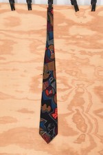 Vintage Oscar de la Renta Studio Mens Tie Abstract Geometric Multicolor USA Made