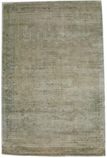 Floral Distressed Green Beige Modern 4X6 Hand-Loomed Area Rug Home Decor Carpet