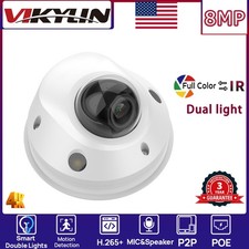VIKYLIN Dual light Color Mini Dome POE 8MP IP CAMERA Outdoor CCTV Factory Direct