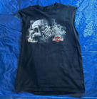 Harley Davidson Mountaineer Dealer Morgantown WV Black Sleeveless Skull T Shirt