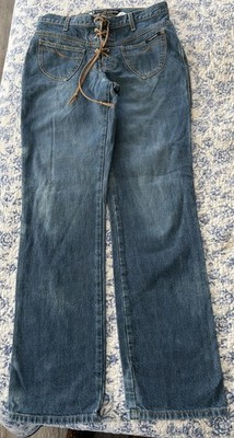 Vintage Rocky Mountain Jeans Womens 13 Long Blue Low  Rise Western Rodeo