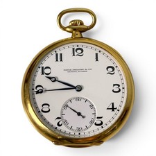 Patek Philippe Pocket Watch 50 mm Open Face 18K Yellow Gold Watch 89 Grams