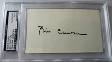 President William Jefferson Clinton / Autographed Slabbed Index Card / PSA/DNA
