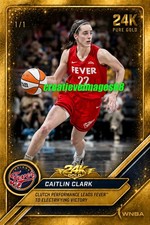 Caitlin Clark WNBA Indiana Fever 4x6 PHOTO Custom 24K PURE Gold Photo