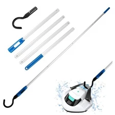 Hook for Pool Robot Removal with 60 Inch / 5 Feet Adjustable Aluminum Pole - 