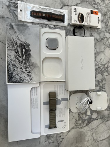Apple Watch Ultra 2 49mm Titanium Case with Alpine Loop - Olive, Large (GPS +... - Zdjęcie 5 z 15