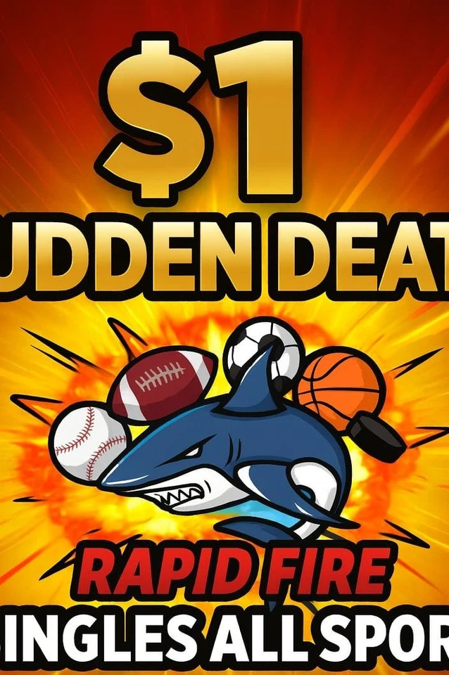 $1 Sudden Death Singles / Lots 🔥 Rapid Fire All Sports 🎯 NFL MLB NBA NHL