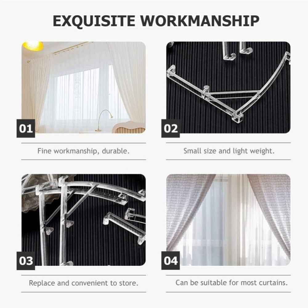 Durable Vertical Blinds Holder Transparent Hidden Retainer Holder