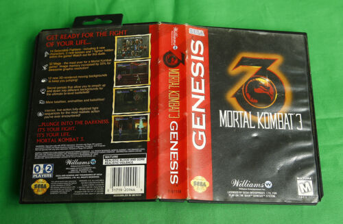 Mortal Kombat 3 III • Console/Système Sega Genesis Mega Drive *boîte uniquement* MK - Photo 1/1