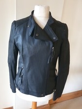 Bnwot Ladies Size 16 Laura Scott Black Leather Biker Style Jacket