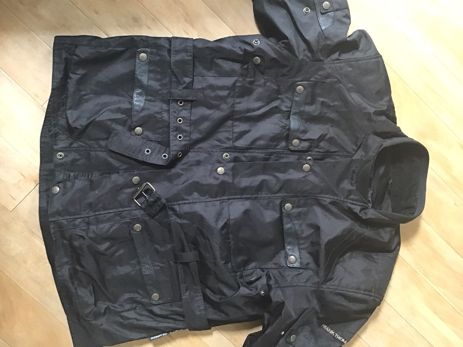 Frank Thomas Black Mens Motorcycle Jacket Xl eBay