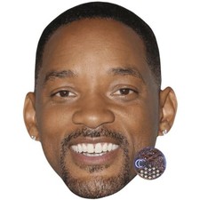 Will Smith Smile Celebrity Mask, Flat Card Face
