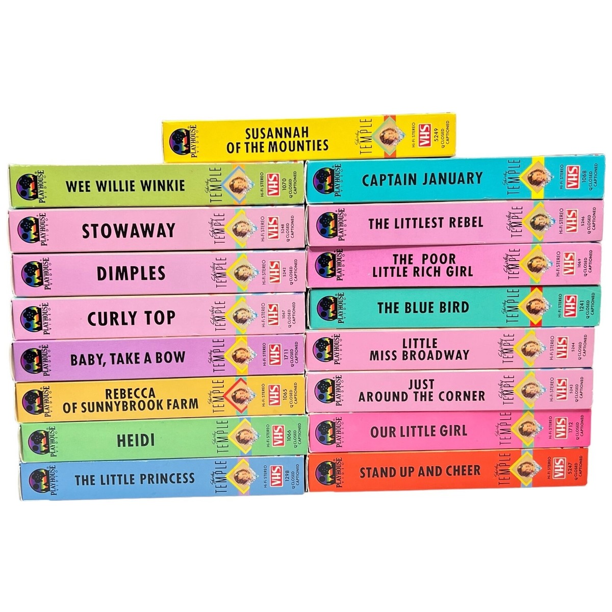 Lot of 17 Shirley Temple Playhouse Video Closed Captioned