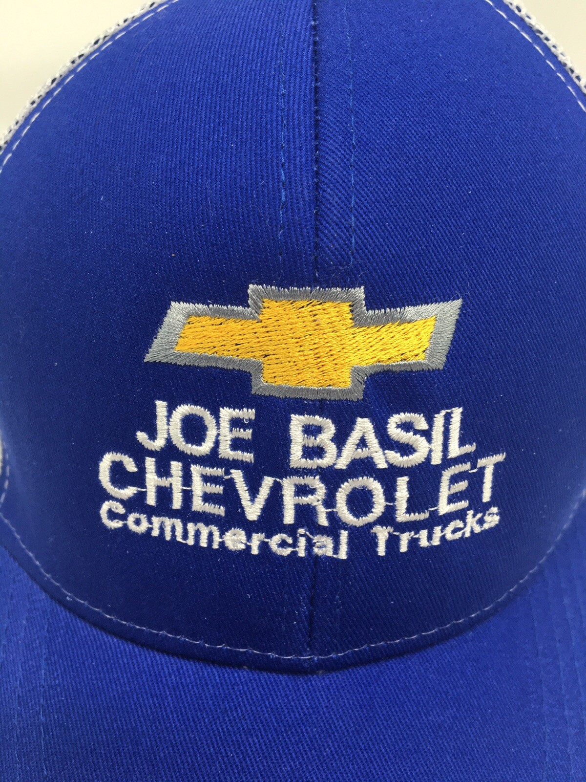 Joe Basil Chevrolet Commercial Truck Mesh SnapBack Ha… Gem