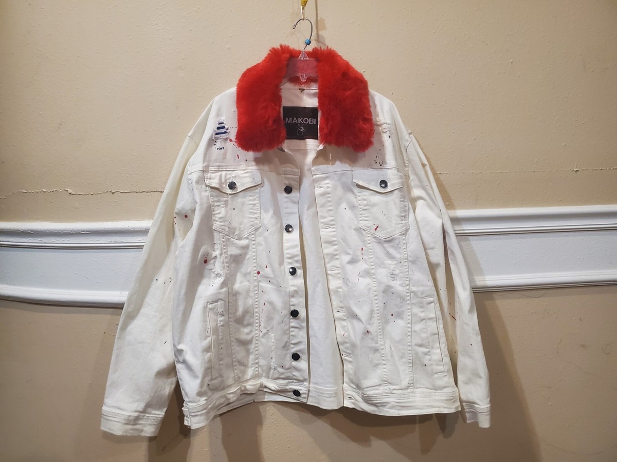 New with tags Makobi Mens Ice Wash Denim Jacket, size 3XB, Off 