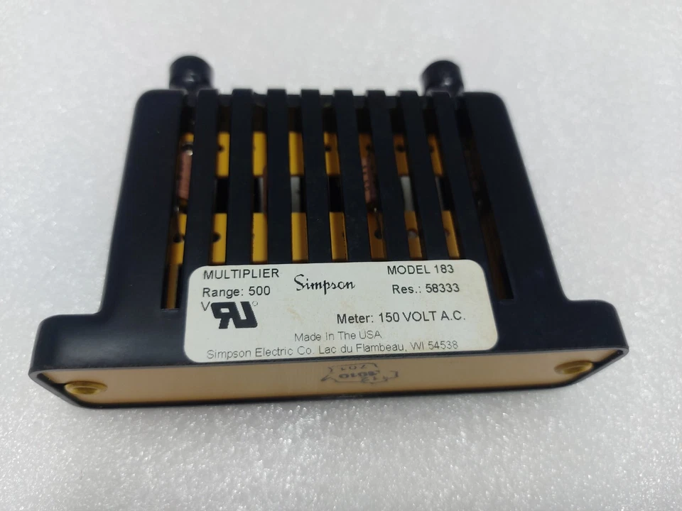 Simpson EZ261-005-01 Volt Meter Panel 0-500VAC Meter with 183 Multiplier - Image 4 of 4