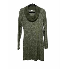 CAbi Dress Long Sleeve Cowl Neck Olive Green Womens Size Small