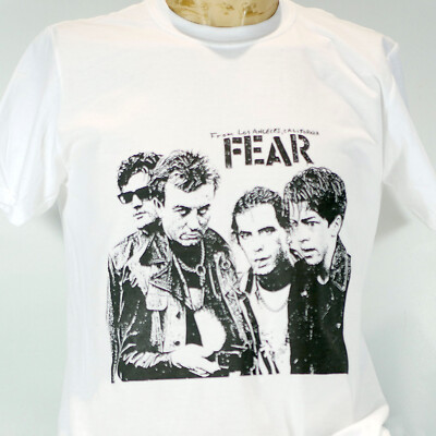 Fear Punk Rock Kurzarm Weiß Unisex T-Shirt S-3XL