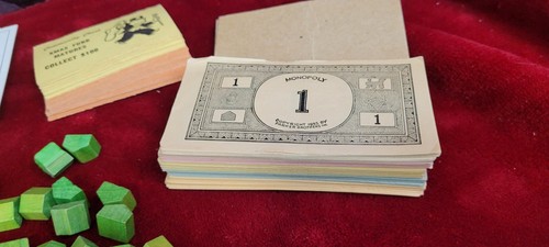 Vintage Monopoly 1936 Parker Brothers Board Game wood pieces - Picture 3 of 8