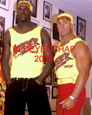 SHAQUILLE O'NEAL & HULK HOGAN WRESTLER 8 X 10 WRESTLING PHOTO WCW