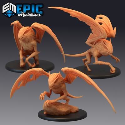 Terror Bat 3D Print D&D Tabletop Gaming Figures - Epic Miniatures