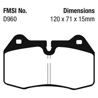 Pastillas de freno delanteras EBC DP41644R Yellowstuff para Infiniti G35 2003-2004 Foto 4 de 4