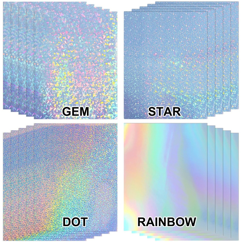 10-100 Koala Holographic Vinyl Sticker Paper Waterproof 8.5x11 for Inkjet Laser