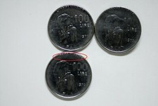 Lotto di 3 monete da 100 lire Fao del 1°tipo anno 1979 errori di conio.