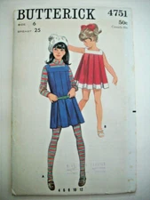 70's? Large Pleat dress pattern 4751 size 6 uncut