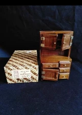 Vintage Concord Miniatures Pantry Cabinet Brown Wood