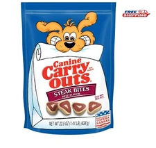 Canine Carry Outs Steak Bites Beef Flavor Dog Treats, 22.5Oz Bag