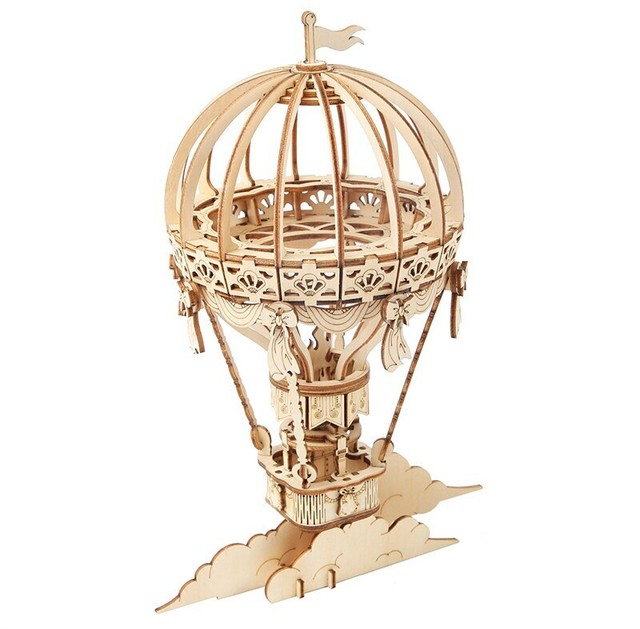 ROKR 3D DIY Holzpuzzle Heißluftballon Gebäude Spielzeug Geschenk Kinder Freund ROKR 3D DIY Holzpuzzle Heißluftballon Gebäude Spielzeug Geschenk Kinder Freund