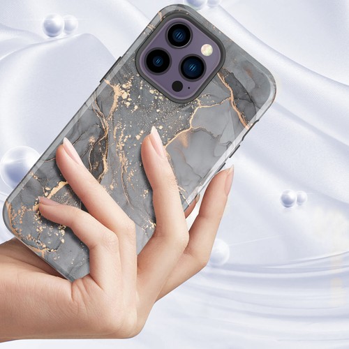 Marmor Slim Handy Hard Case für iPhone 15 14 Plus 13 12 Pro Max Stoßfest Cover - Bild 27 von 92