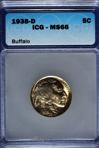1938 - D ICG MS66 BUFFALO NICKEL!!  #B11385