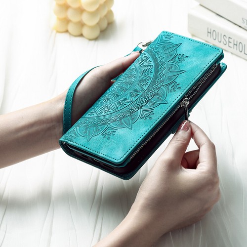 For OnePlus Nord/12/11/9 Pro Crossbody Leather Wallet Case Zip Card Flip Cover - Picture 11 of 43