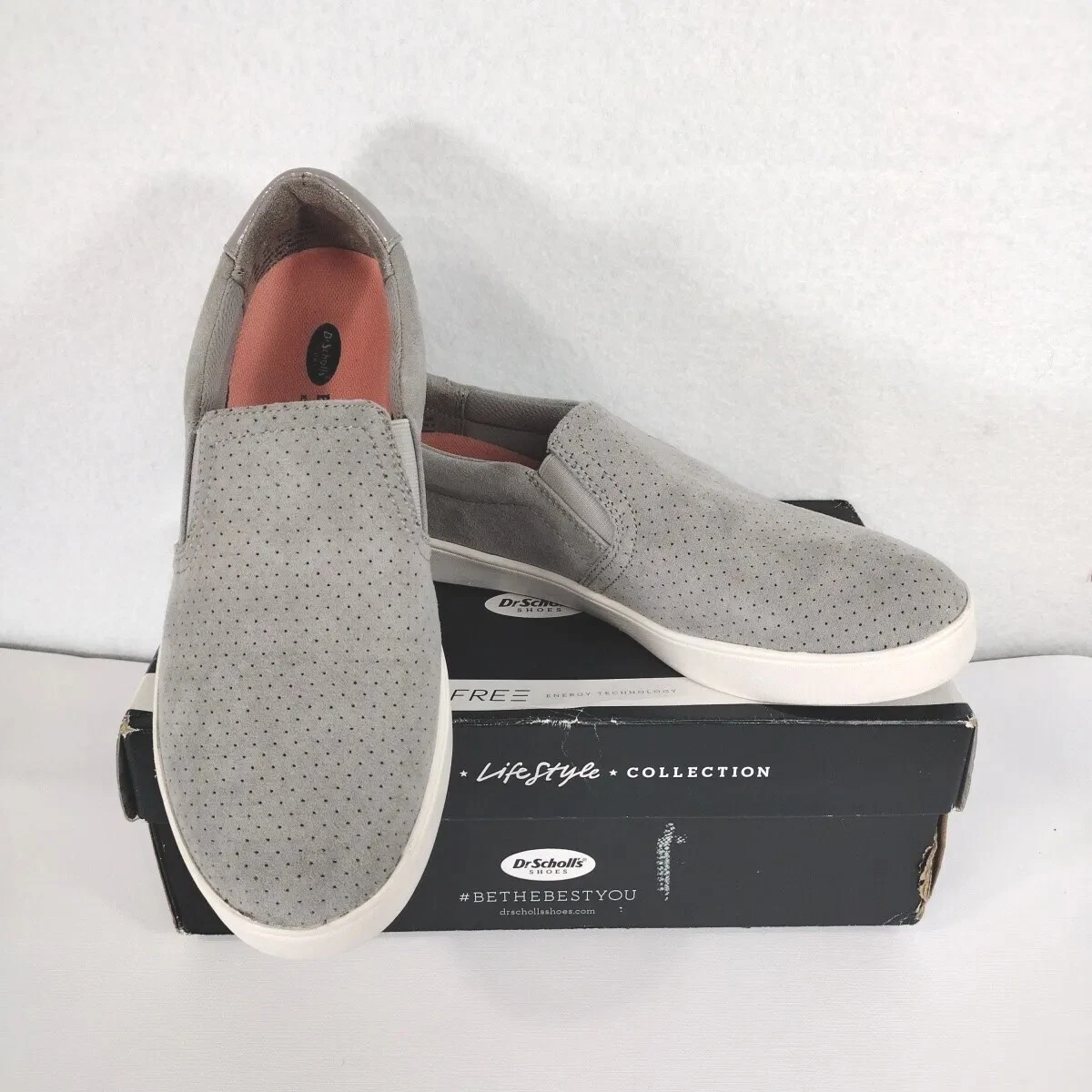Dr Scholl s Slip On Sneakers Women s 7 Madison Grey Cloud Shoes F6496F9020