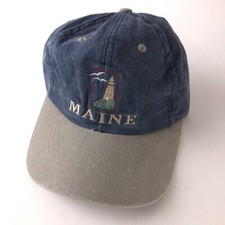 Maine lighthouse bird scene hat for kids 4 - 7 years