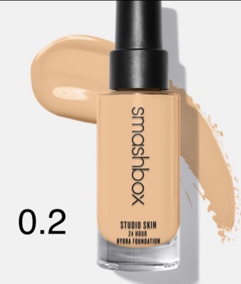 SmashBox Studio Skin Hydrating Foundation,  Fair with Warm Undertones 0.2,  1 oz