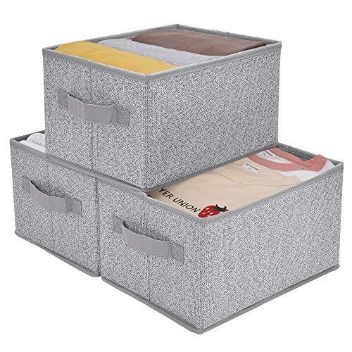 Storage Baskets for Shelves, Gray Storage Bins, Storage Boxes Medium Ash Gray-image
