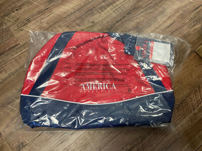 Perry Ellis America Travel Duffel Gym Weekend Bag Red White Blue