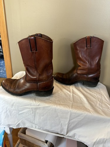 Laredo Vintage Long Haul Cowboy Boots Size 10 Oil Resistant - Picture 6 of 13
