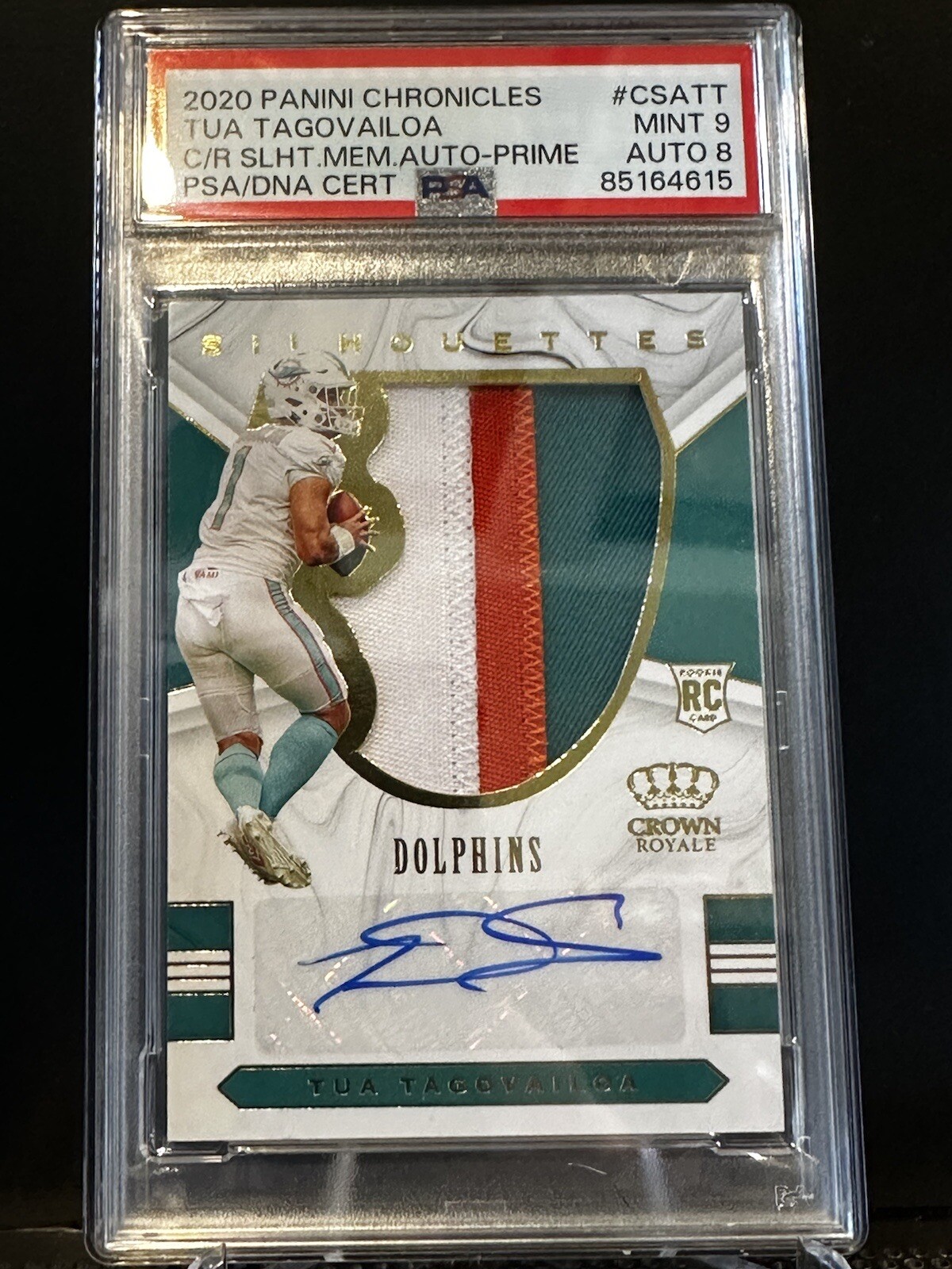 Tua Tagovailoa Panini Chronicles Crown Royale Silhouette Memorabilia Autographs #CSATT Prime