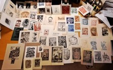 Bella collezione di 400 ex libris di artisti italiani, molti firmati Occasione !