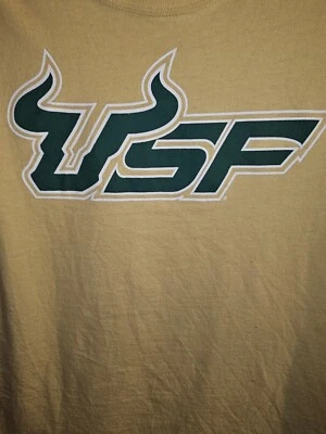 University Of South Florida Champion Small Mens Yellow Graphic Logo Tshirt - Image 1 of 4